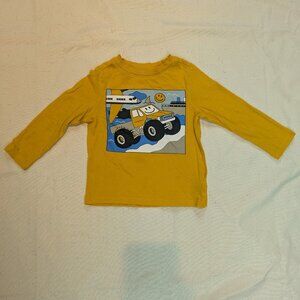 Old Navy yellow car airplane truck long sleeve